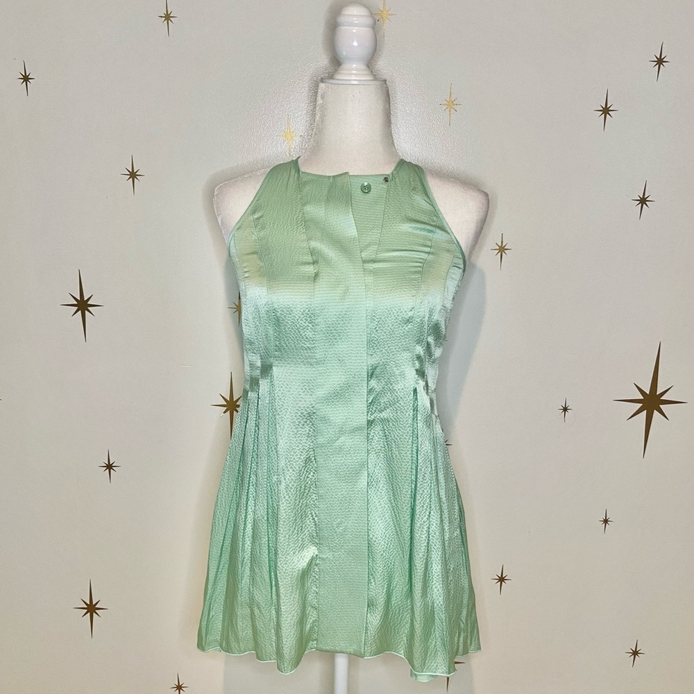 Mint Silk Contemporary Tunic by Designer Kaelen